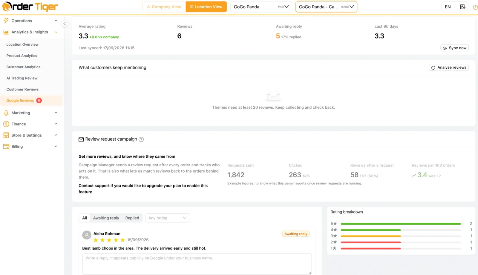 Ratings & Reviews